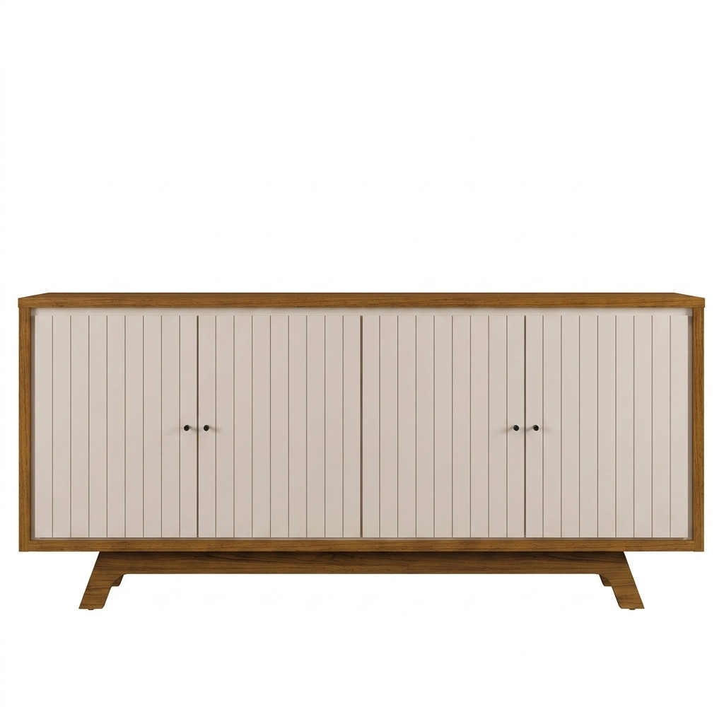 Buffet Brise 22504222 4 Doors 180*80.5*35.7Cm Freijo/Off White (Limited 3 Months Warranty)