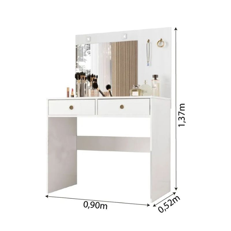 Dresser Ideal 992440.7 2 Drawers 137*90*52Cm White (Limited 3 Months Warranty)