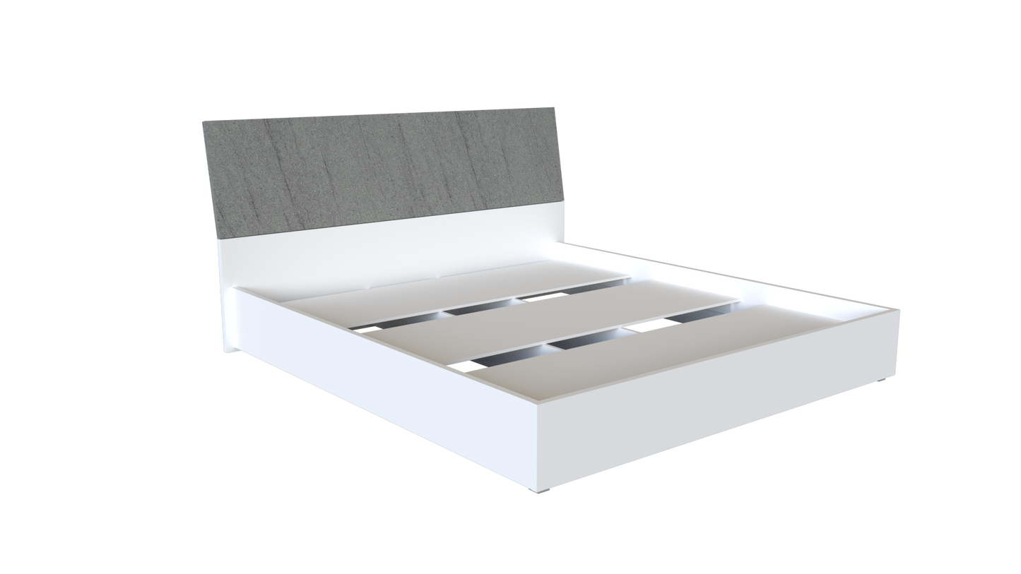 Beds Henry King 180*200 Grey/White (Limited 3 Months Warranty)
