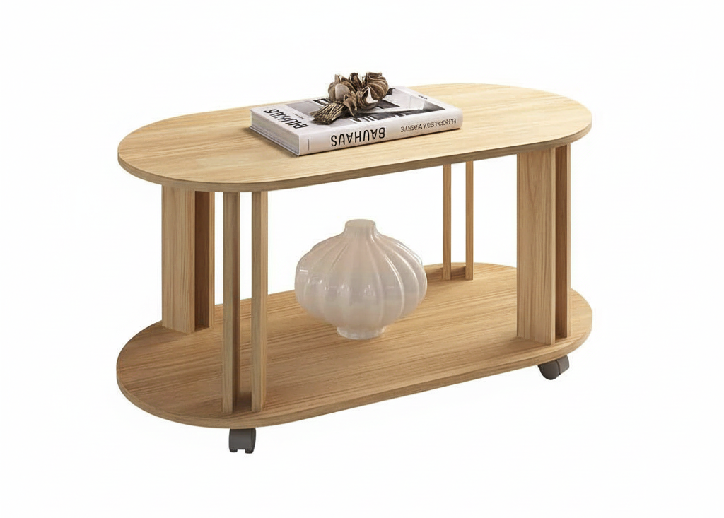 Coffee Table Mundi 4620 Oval Design 91*45*44Cm Natural (Limited 3 Months Warranty)