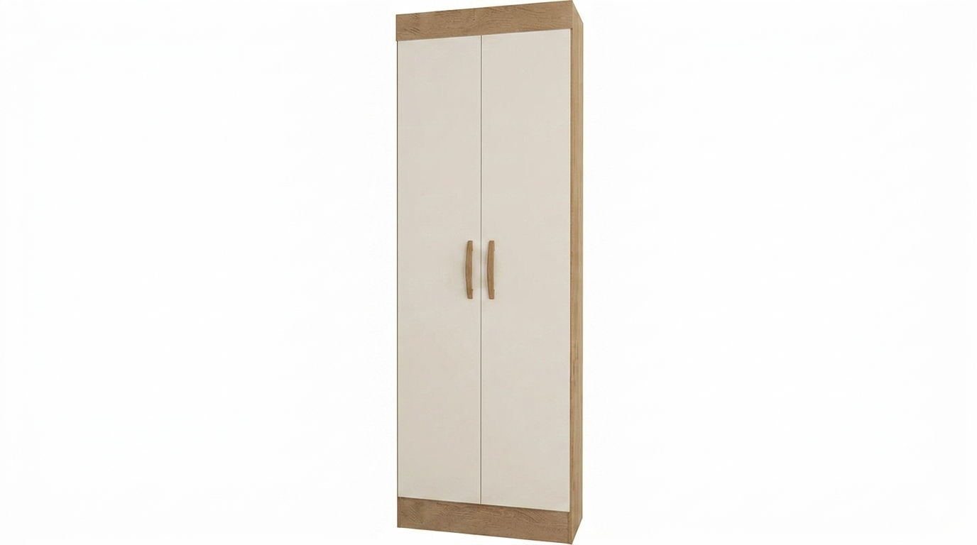 Cabinet Uruguay 0184R-355 2 Doors H183*W62*D32Cm Canela/ Off White ( Limited 3 Months Warranty )