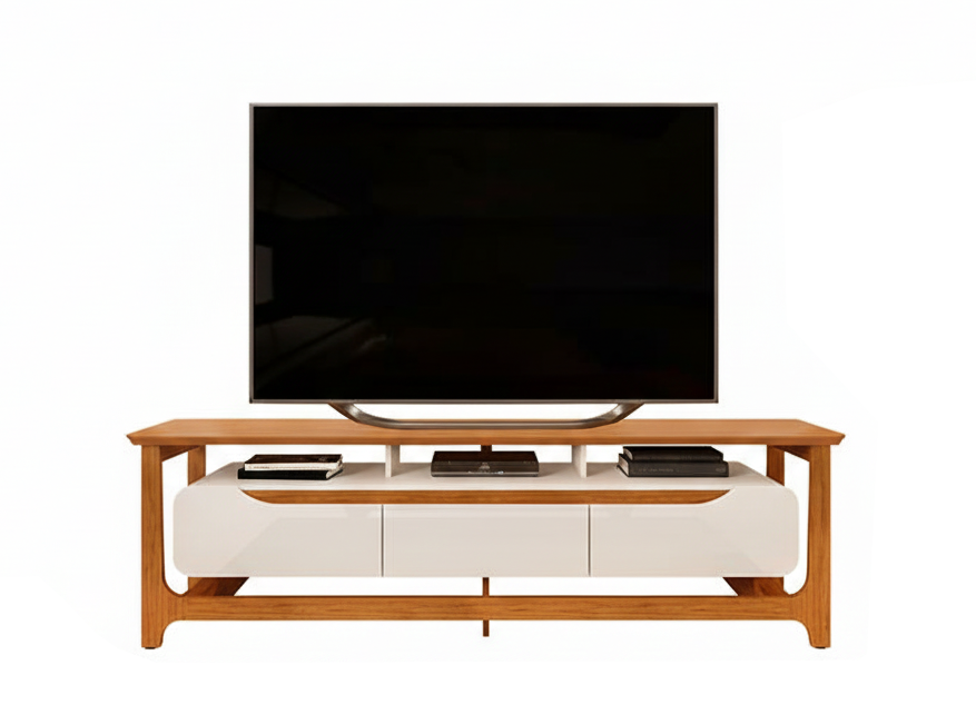 Tv Stand Salvatore 32509227 Up To 75 200*59.1*44.7Cm Off White/Freijo (Limited 3 Months Warranty)