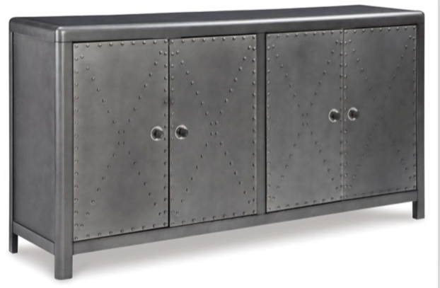 LIVING ROCK RIDGE ACCENT CABINET A4000034 91.1CM*171.4CM*40.6CM GUNMETAL FINISH