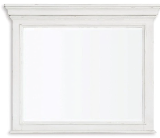 DRESSER KANWYN BEDROOM MIRROR B777-36 96.5CM*115.5CM*7.6CM WHITEWASH