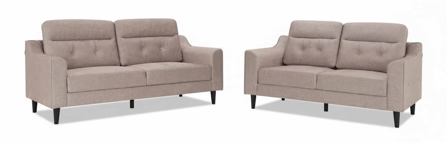 Sofa Belino 3+2 Seater Beige (Limited 3 Months Warranty)