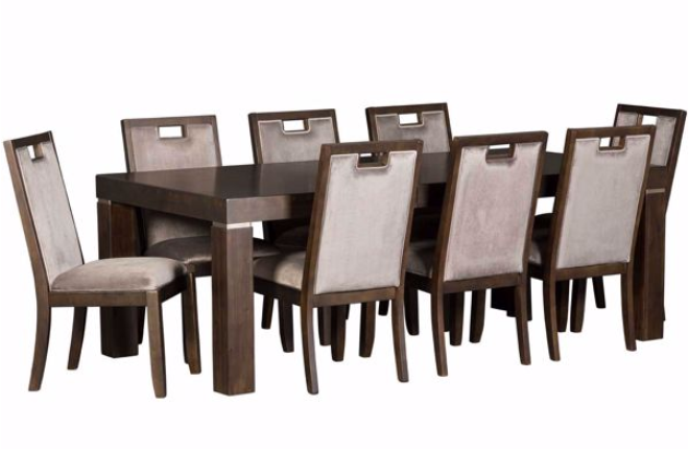 Dining Table Hyndell (1 Table + 8 Chairs) Package