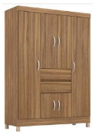 Wardrobe Ecom Ii 62020/134 6 Door & 2 Drawers 128*181*47 Cm Almond (Limited 3 Months Warranty)