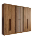 Wardrobe Vancouver Ref 1171 6 doors with 3 drawers 260*231*55cm freijo/off white (limited 3 months warranty)