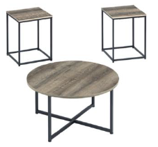 COFFEE TABLE SET WADEWORTH (3 PCS) T103-213 ³ DIMENSION(MM) T103-213 OCCASIONAL TABLE SET (3/CN) $53.53 2.8 Cocktail table : 800.1mm W x 800.1mm D x 412.75mm H End table (2) : 400.05mm W x 400.05mm D x 501.65mm H