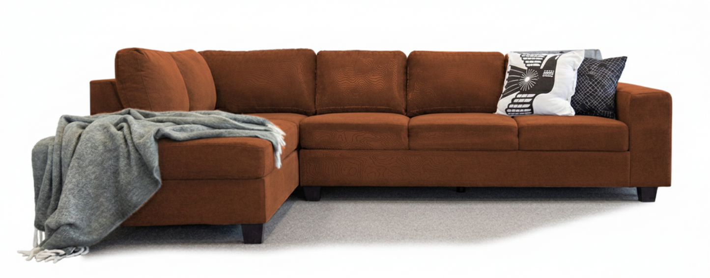 Sofa Urel Sectional Sofa With Left Chaise Brown (Limited 3 Months Warranty)