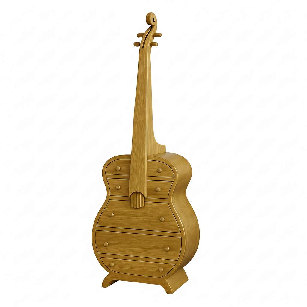 Living Guitar Big 7 Drawers N-Wb