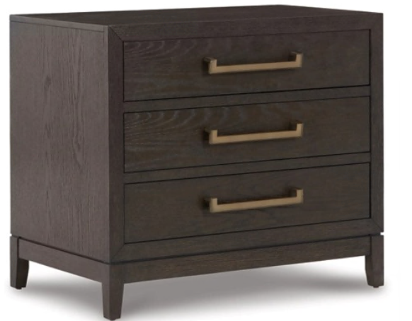 NIGHT STAND BURKHAUS THREE DRAWERS B984-93W9 71.1CM*81.2CM*50.8CM BROWN