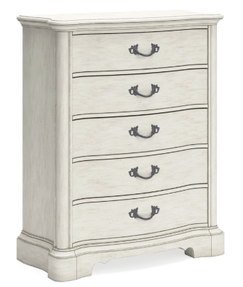 COMMODE ARLENDYNE FIVE DRAWER B980-46 140.9CM*109.5CM*53.3CM ANTIQUE WHITE