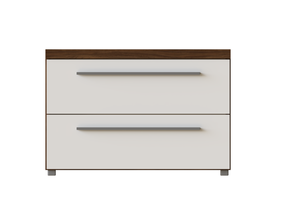 Nightstand Belfast 2 Drawers Walnut (Limited 3 Months Warranty)