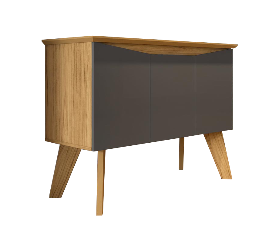 Buffet Oasis 4383 3 Doors 110*41.5*80Cm Oak/Graphite (Limited 3 Months Warranty)