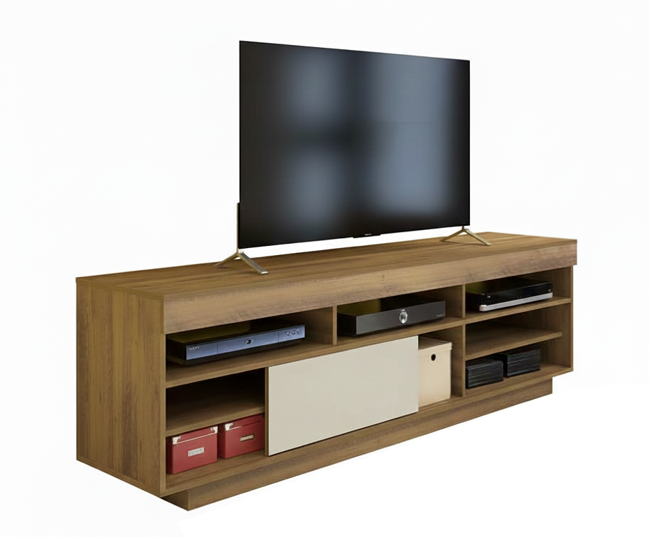 Tv Stand Treviso 4119 Up To 75 / Sliding Door 180*41.5*56.5Cm Pine/Off White (Limited 3 Months Warranty)