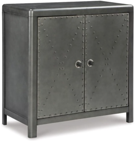LIVING ROCK RIDGE ACCENT CABINET A4000033 91.4CM*89.2CM*40.6CM GUNMETAL FINISH