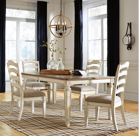 Dining Table Realyn (1 Table + 8 Chairs) Package