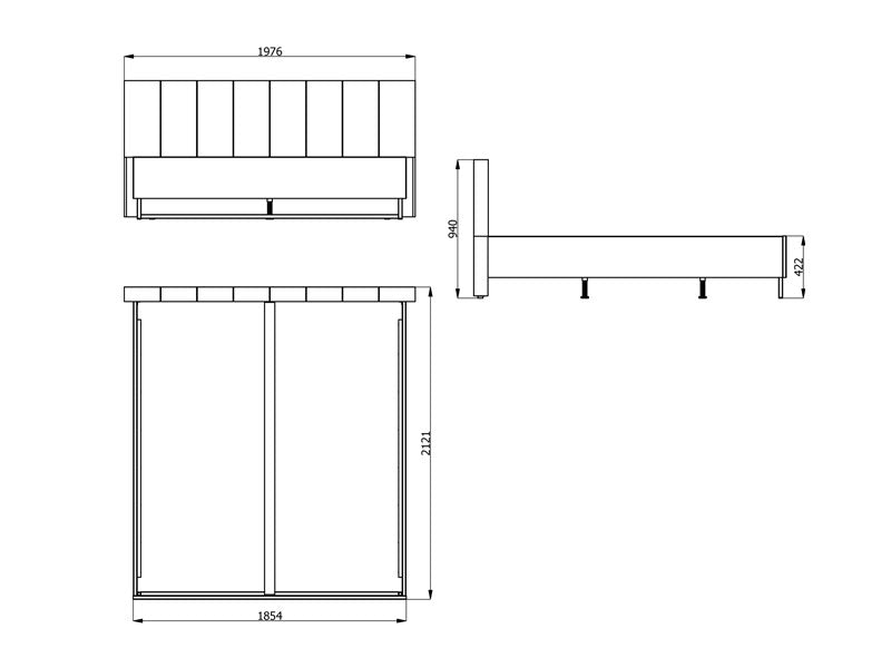 Beds Sardinia 180*200 94.0Cm*197.5Cm*212.0Cm (Limited 3 Months Warranty)