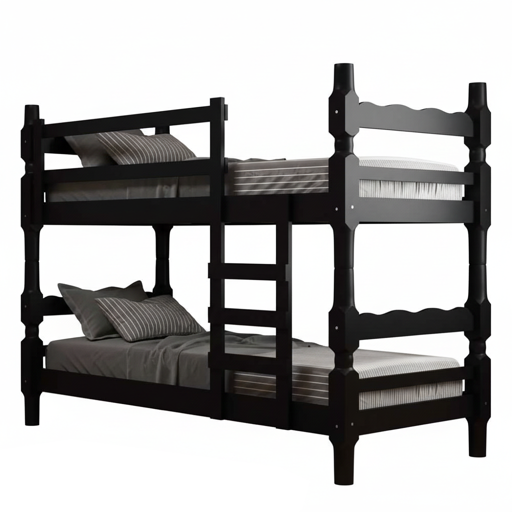 Beds Cr4138 Solid Wood Bunk Bed Hold Up Max 100Kg Brown (Limited 3 Months Warranty)