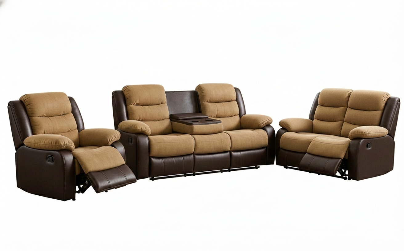 Sofa Berger New Italia Yl-97057 Manual Recliner 321 Dubai (Limited 3 Months Warranty)