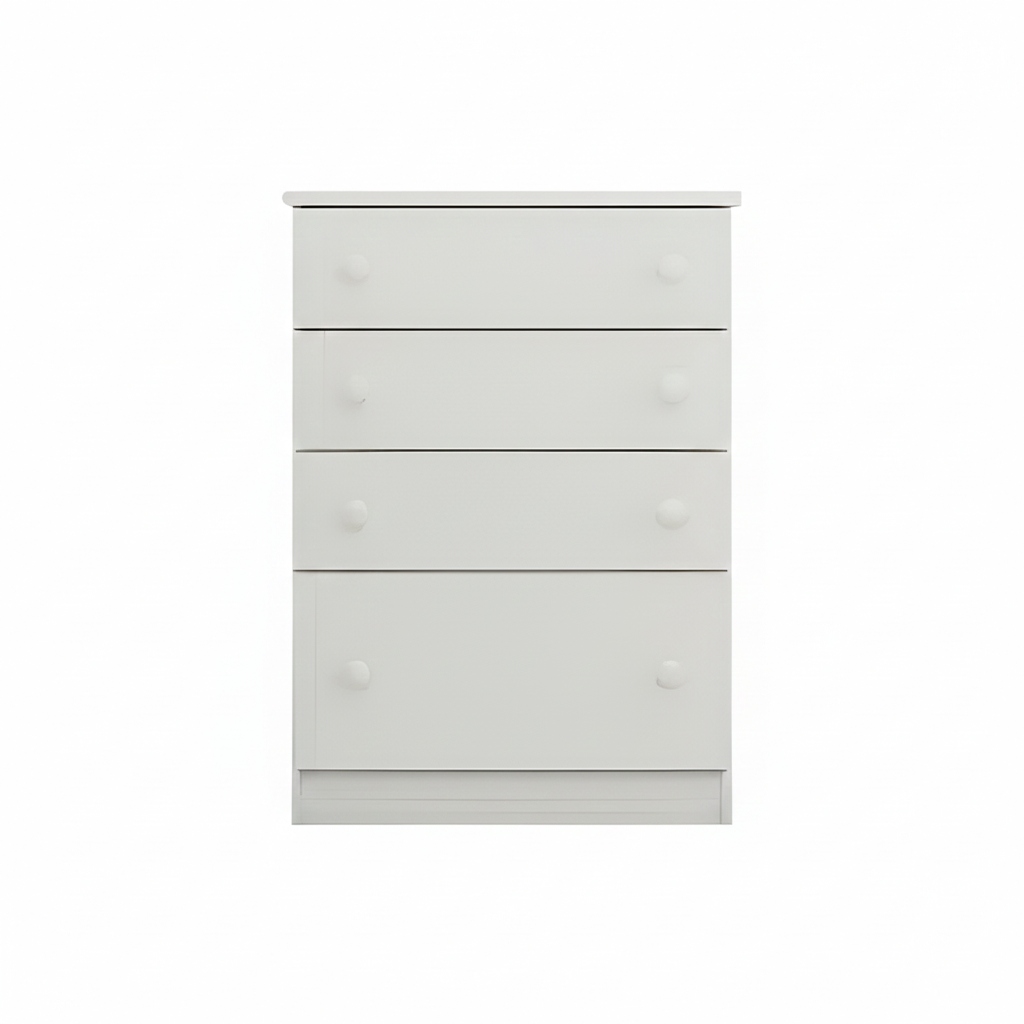 Commode 2661 4 Drawers 85.5*61*38.5Cm White (Limited 3 Months Warranty)