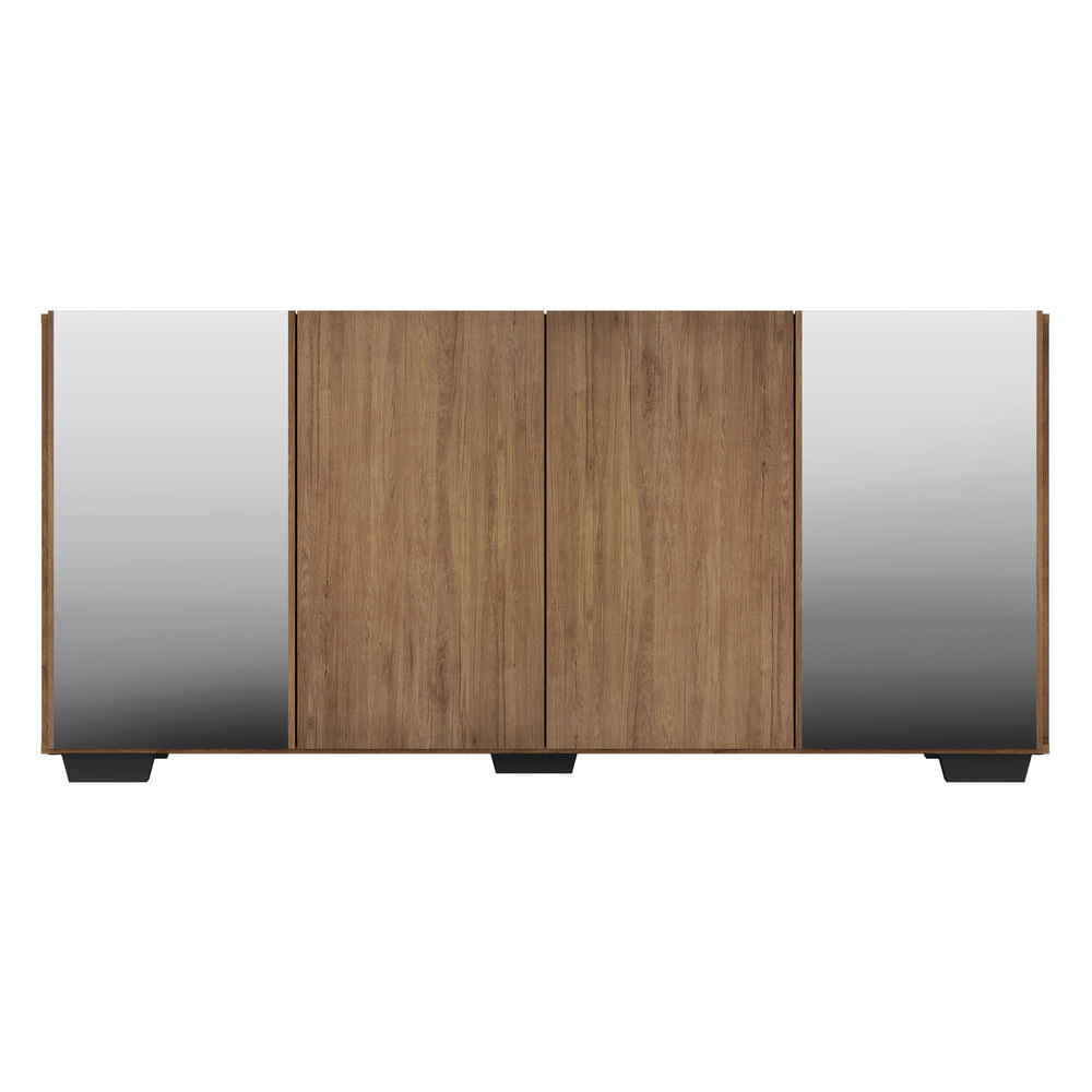 Buffet Mp3563 4 Doors With 2 Mirrors  74*123*32Cm Rustic/Natural  (Limited 3 Months Warranty)