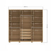 Wardrobe Genova 165212E 6 Doors  Wood/Terracota  (Limited 3 Months Warranty)