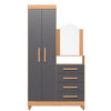 Dresser Capri 232-309 2 Doors With 4 Drawers  103*179*38Cm Freijo/Titanium  (Limited 3 Months Warranty)