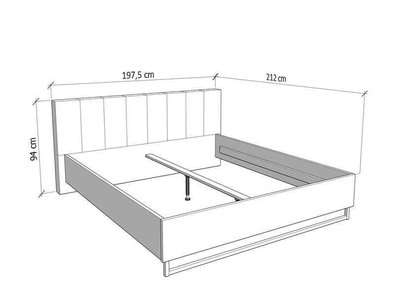 Beds Sardinia 180*200  94.0Cm*197.5Cm*212.0Cm  (Limited 3 Months Warranty)