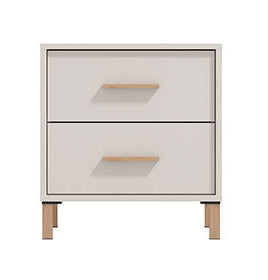 Night Stand Belfort 2 Drawers  48*40*52Cm Off White  (Limited 3 Months Warranty)