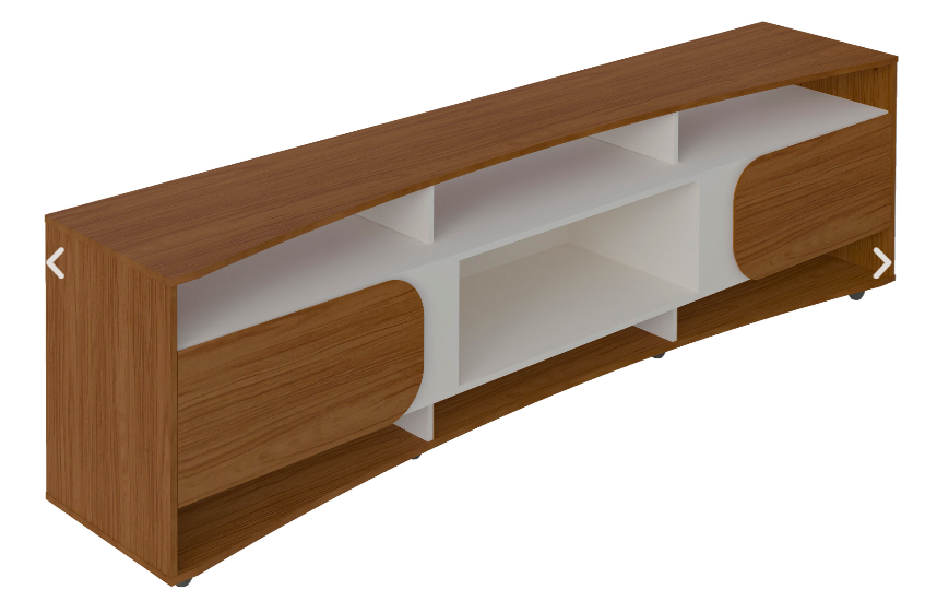 Tv Stand Elegance 4502 Up To 86 / 2 Doors Limited3 Months Warranty 220*44*61.5Cm Cedar/ Off White