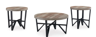 COFFEE TABLE SET DEANLEE (3 PCS) T235-13 Cocktail table : 863.6mm W x 863.6mm D x 431.8mm H