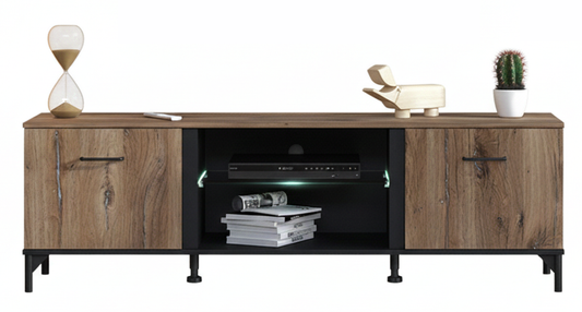 Tv Stand Corsica 2 Drawers  190*42*53.5Cm Oak   (Limited 3 Months Warranty)