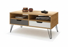 Coffee Table Estocolmo 4386 2 Drawers  100*54*45Cm Oak/Graphite/White (Limited 3 Months Warranty)