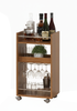 Cabinet Brito 4628 Compact Bar Cart  40*40*74.5 Cm Cherry (Limited 3 Months Warranty)
