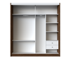 Wardrobe Valencia 2S Liding Doors White/Brown (Limited 3 Months Warranty)