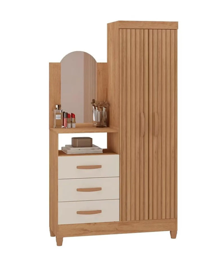 Console Teresina 1028R-515 Multipurpose  W101Cm*H180Cm*D40.5Cm Canela/ Off White (Limited 3 Months Warranty)