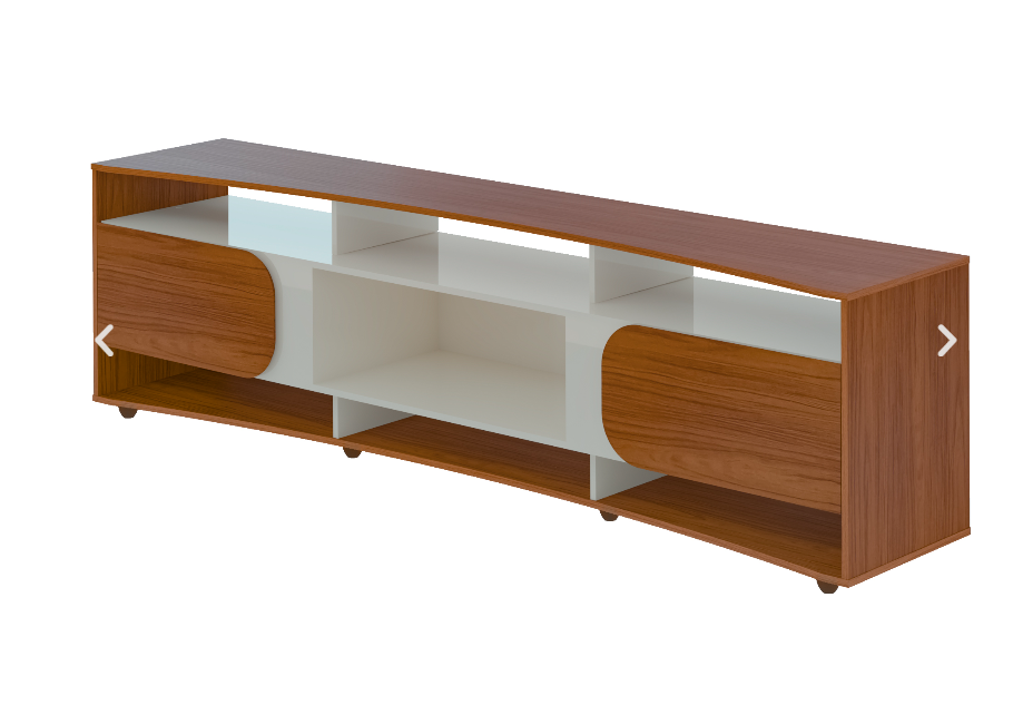 Tv Stand Elegance 4502 Up To 86 / 2 Doors Limited3 Months Warranty 220*44*61.5Cm Cedar/ Off White