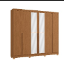 Wardrobe CB02R582-CN 6 doors with 4 drawers 223*242*47cm canela (limited 3 months warranty)
