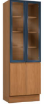 Cabinet R631-CNAZP 4 doors w/glass & led 220H X 50W X 52D cm canela/dark blue (limited 3 months warranty)