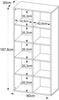 Bookcase Clean 5333 10 Niches  90*30.1*187.8Cm White (Limited 3 Months Warranty)