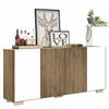 Buffet Mp3563 4 Doors With 2 Mirrors  74*123*32Cm Rustic/Natural  (Limited 3 Months Warranty)