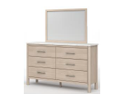 Bed SIX DRAWER DRESSER Cadmori B2617-31W1