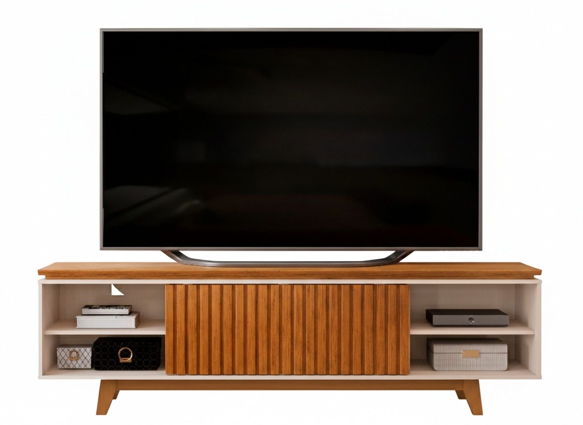 Tv Stand Loren 32948222 Up To 75  201.5*58.5*38.5Cm Freijo/Off White  (Limited 3 Months Warranty)