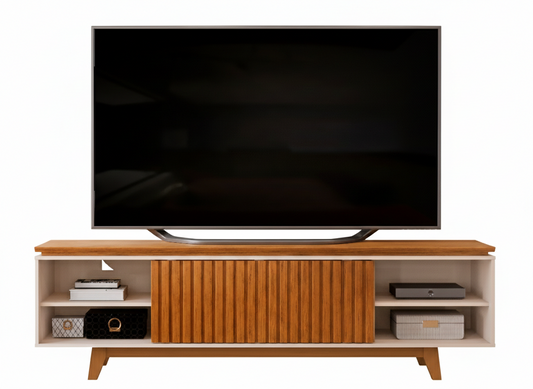 Tv Stand Loren 32948222 Up To 75  201.5*58.5*38.5Cm Freijo/Off White  (Limited 3 Months Warranty)