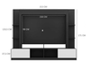 Tv Stand Mp3395 With Panelup To 65  171*213*38Cm Black/White (Limited 3 Months Warranty)