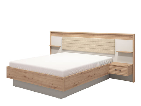 Beds Modena 160 Plus 11013685 160*200  Oak/Off White  (Limited 3 Months Warranty)