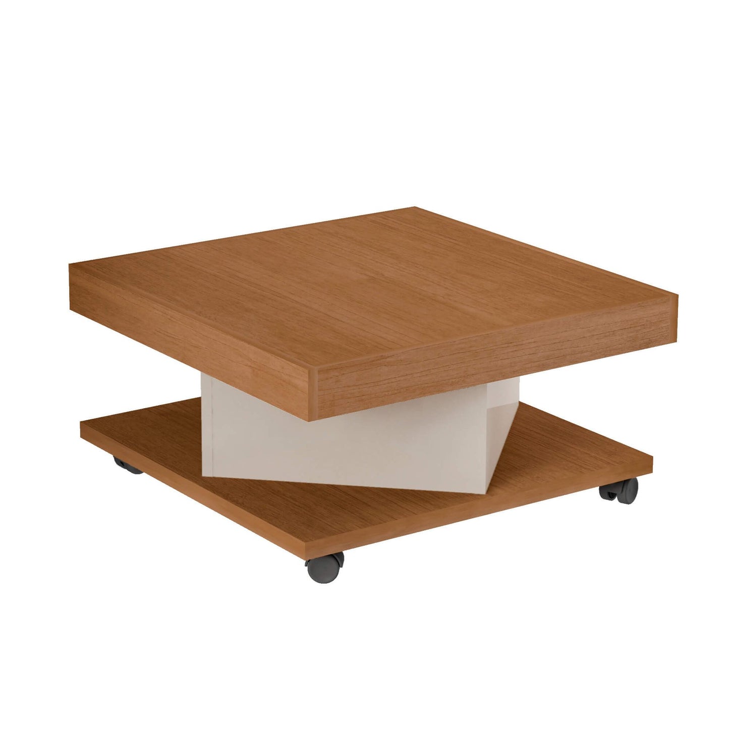 Coffee Table Saara 4614 Space On The Top  63*63*33.5Cm Cherry/Off White  (Limited 3 Months Warranty)