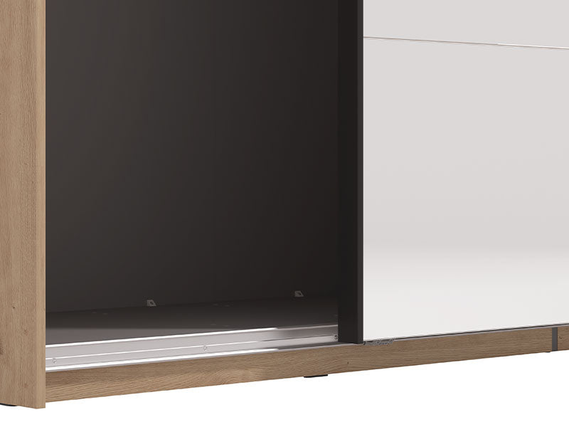 Wardrobe Modena 2 Sliding Doors  245*62*217.5Cm White (Limited 3 Months Warranty)